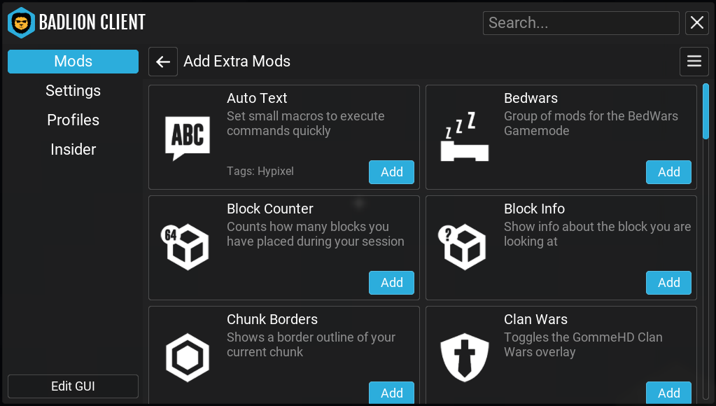 BLCL Add Mods BLCL Add Mods